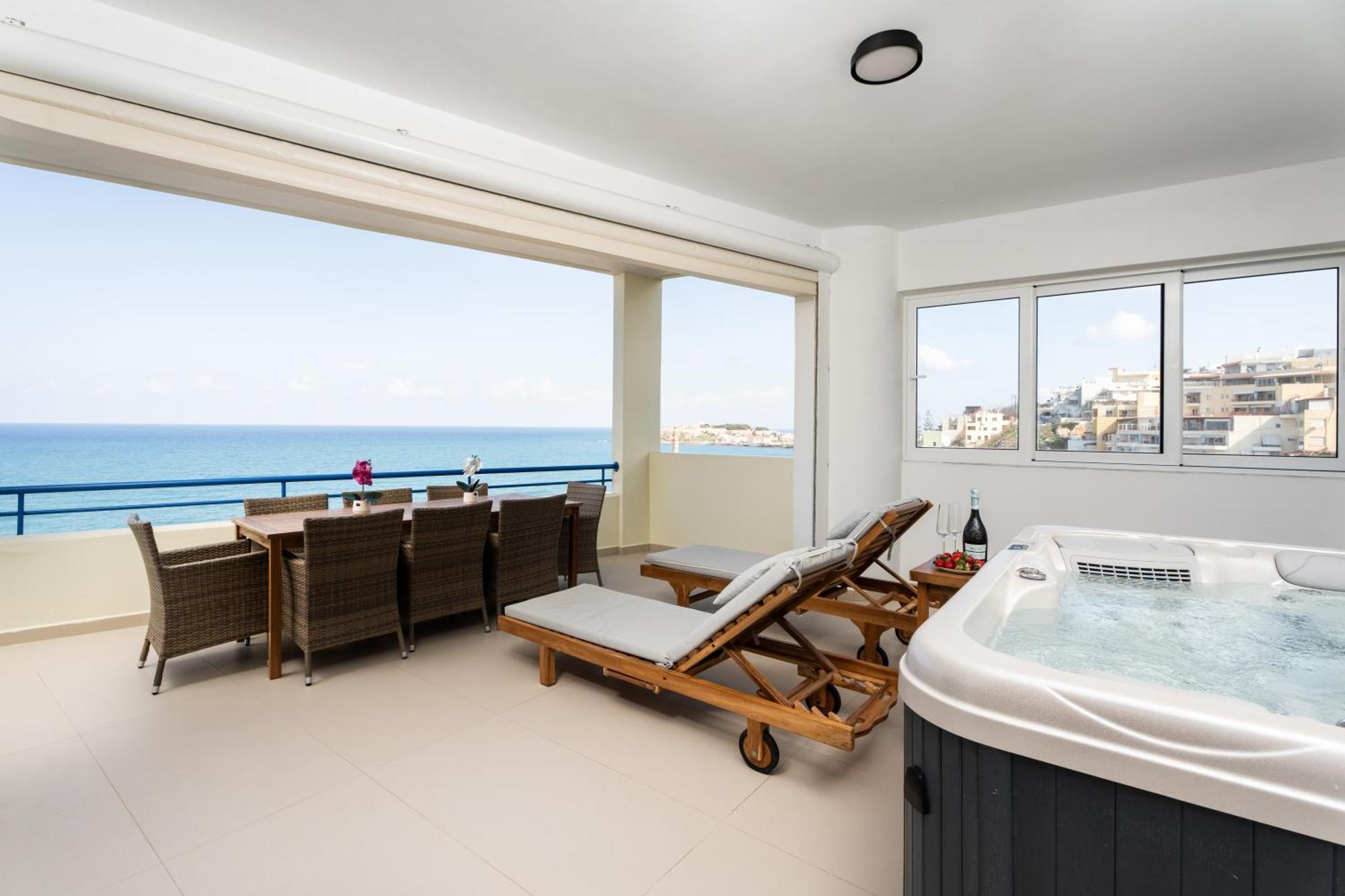 Secret View Apartment, With Private Jacuzzi Rethymno Exteriér fotografie